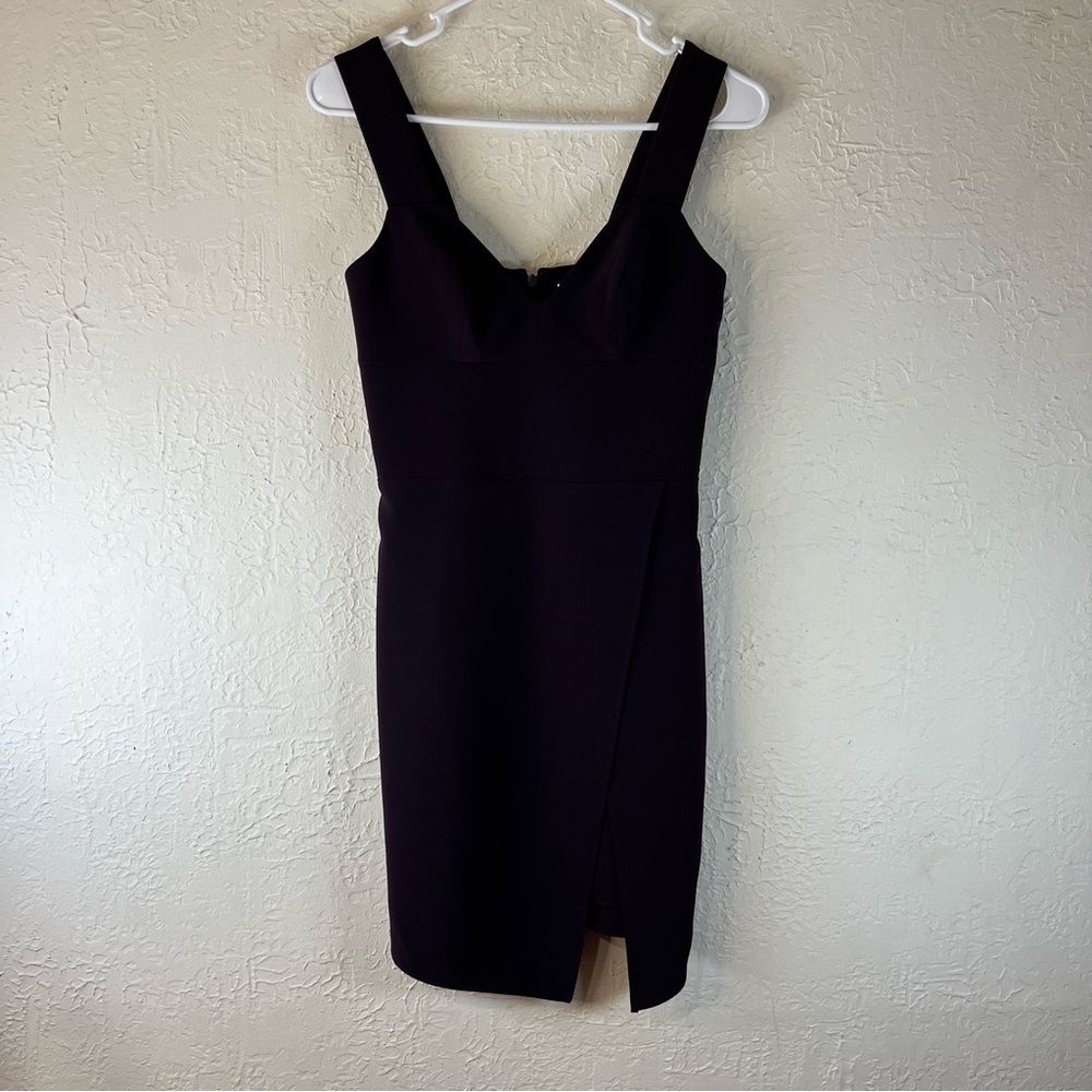 Amanda Uprichard Primrose Mini Dress in Black Cherry - Picture 3 of 13